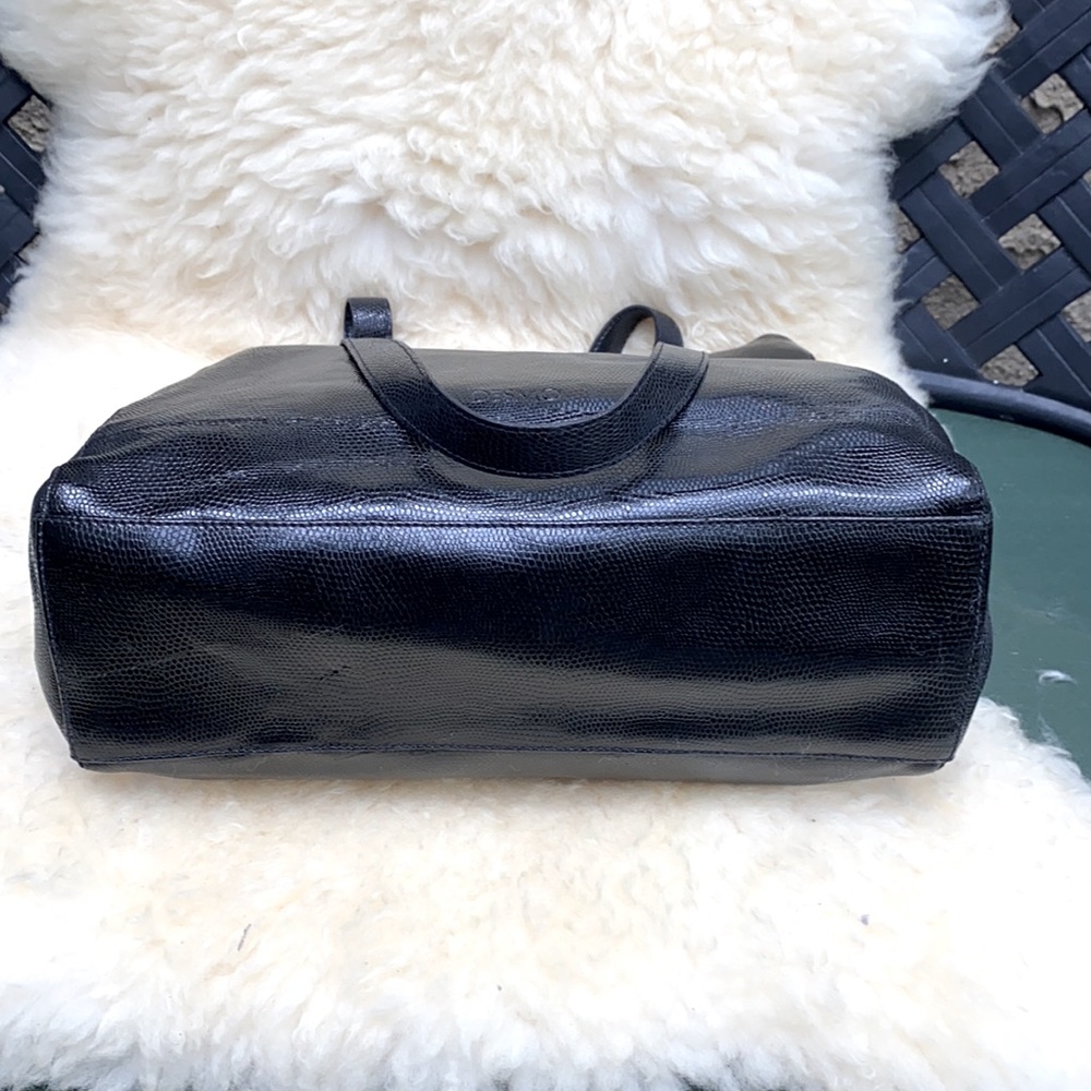 Desmo black leather tote - Picture 3 of 6